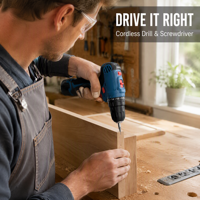 Perceuse à percussion sans fil OEM/ODM, sans balais, rechargeable, lithium-ion, ensemble de perceuses électriques portables à couple élevé pour le bricolage