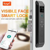 Cerradura Inteligente Tuya con Huella Digital, Tarjeta de Memoria, Compatible con Madera, Biométrica Automática, Tarjeta IC, Wi-Fi, App, Combinación, Seguridad para el Hogar