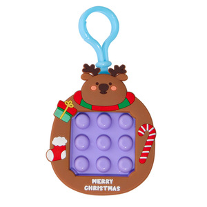 <span class=keywords><strong>Mini</strong></span> PVC Pop It Fidget Press Bubble Maze Juegos Llavero Juguete Estilo de Navidad Ocasión de negocios Impresión en offset Llavero - Product Image 5