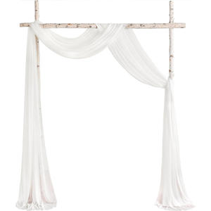 Cortina de arco para exteriores de estilo europeo, <span class=keywords><strong>cortinas</strong></span> sin arrugas de gasa PERLA para bodas y decoraciones para fiestas navideñas - Product Image 5