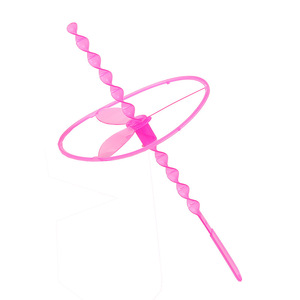 Flying Saucer Plastic Bamboo Dragonfly Toy For Children Age 5 To 7 Years Non <b>Light</b> Up <b>Push</b> Up Large Size - Product Image 2