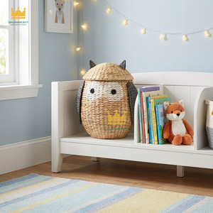 Cesta de Almacenamiento de Ratán con Forma de Búho de Alta Calidad, Diseño Moderno de Dibujos Animados, Multifuncional para Dormitorio Infantil, Sala de Estar, Organizador de Juguetes - Product Image 4