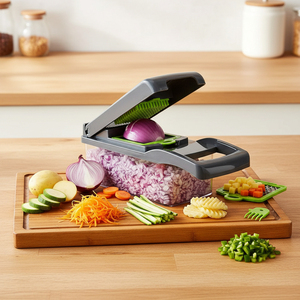 FACTORY Wholesale Kitchen Accessories 14-Piece Manual Plastic Multifunctional <b>Vegetable</b> Cutter Veggie Onion <b>Chopper</b> - Product Image 2