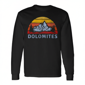 T-shirt à manches longues Dolomites Retro Mountain Sunset - Product Image 2