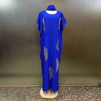 Nouveauté 2025, Robe Longue Ample Tendance Diamant Bubu Ethnique, Caftan Africain Décontracté Dashiki Abaya Taille Unique, Robe d'Été pour Femmes Musulmanes