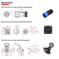 Connecteur rapide durable étanche Jnicon M23 6 8 broches pour E-bus Escooter Ebike véhicule électrique moto