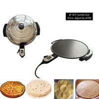 Machine à Injera Électrique à Plaque Unique Mogogo, Plaque Chauffante à Température Uniforme, Gril Multifonction pour Pains Plats, Saj et Crêpes, pour le Royaume-Uni