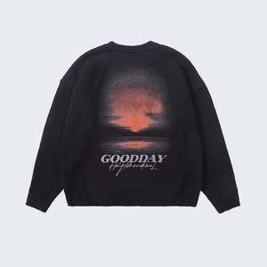 Yingling logotipo personalizado estampado tejido lana algodón pulóver carta patrón tejido lana cuello redondo hombres suéter - Product Image 2