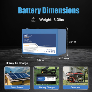 แบตเตอรี่ GSP 12V 15Ah Lifepo4 แบตเตอรี่ 2000 รอบการใช้งาน สำหรับรถยนต์เด็ก รถเข็นผู้ป่วย อุปกรณ์การแพทย์ ระบบกักเก็บพลังงานแสงอาทิตย์ สกู๊ตเตอร์ไฟฟ้า ระบบสำรองไฟ (UPS) - Product Image 5