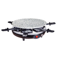 Vente directe d'usine Table ronde 3 en 1 Fonctionnalités Machine automatique à faire des crêpes au fromage au chocolat Réchauffeur Raclette Barbecue Grill