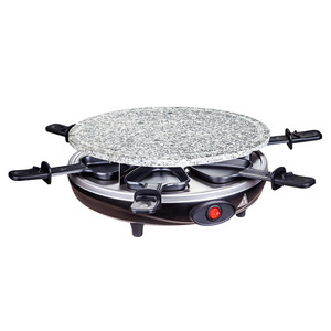 Vente directe d'usine Table ronde 3 en 1 Fonctionnalités Machine automatique à faire des crêpes au fromage au chocolat Réchauffeur <span class=keywords><strong>Raclette</strong></span> Barbecue Grill - Product Image 2