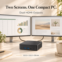 OEM Intel Core I5 6200U 8 16GB 256 512GB Dual HD-MI Gigabit LAN Win11/10 Mini PC Gaming Komputer Desktop Kecil untuk Rumah dan Kantor