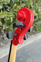 Sinomusik Offres Spéciales Violon électrique rouge 4 cordes avec étui Instruments de musique