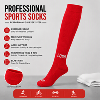 Chaussettes de compression tricotées mi-hautes avec logo personnalisé, unisexes, en nylon de haute qualité, séchage rapide, pour jeunes, football, sport