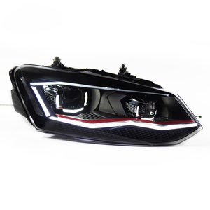 Feux de voiture pour Polo 2011-2018 phares à LED DRL antibrouillard clignotant <span class=keywords><strong>phare</strong></span> feux de croisement feux de route projecteur lentille accessoires - Product Image 1