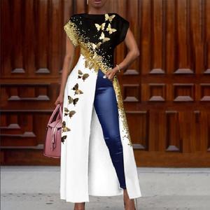 Europa e Stati Uniti nuovo estate temperamento pendolare abito lungo sotto la diffusione della forchetta mezza vita Pullover donna - Product Image 6