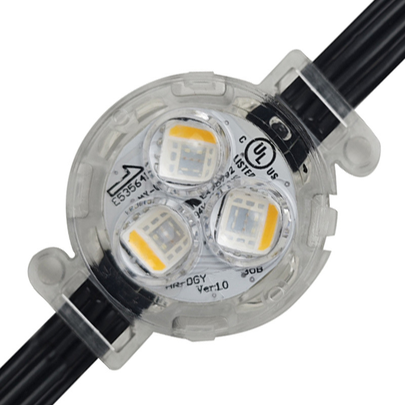 HRSYT 30mm RGBW UCS2904 LED Pixel Track Lights IP68 Rating Waterproof Christmas Decoration Outdoor Permanent Point Light