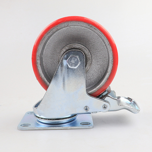 360-Grad-Lenkrolle Polyurethan 4 Zoll Lenkrolle mit Bremsplatte <span class=keywords><strong>100mm</strong></span> Pannensichere Lenkrolle - Product Image 2