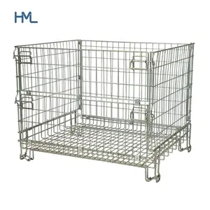 Demountable 쌓을수 있는 금속 강철 산업 재생 저장 깔판 철망사 콘테이너는 기업을 재생합니다