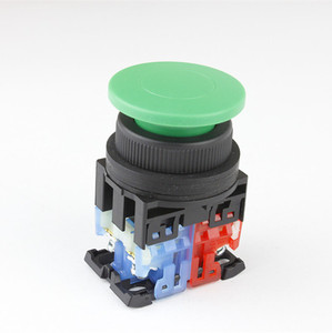 Interruptor de Cabeza Roja Tipo Hongo de 30 mm, 1NO+1NC, IP40, Botón de Emergencia Momentáneo, 10A 600V - Product Image 1