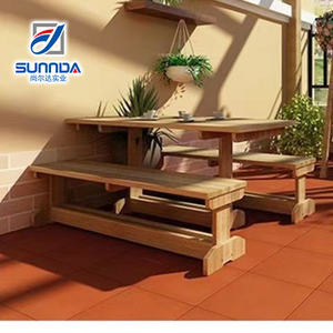 Carreaux de sol en <span class=keywords><strong>terre</strong></span> <span class=keywords><strong>cuite</strong></span> <span class=keywords><strong>pleine</strong></span> masse, finition mate, résistants à l'humidité, antidérapants, motifs de briques rouges, pour les zones de circulation, la cuisine, le jardin - Product Image 3