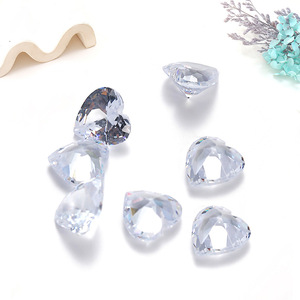 Pierres synthétiques carrées en zircon, 6, 8, 10 mm, à dos plat, strass pour ongles, blanc transparent, à angle droit - Product Image 2