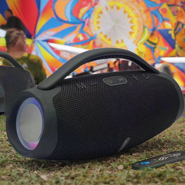 Led Super Boombox 3 Speaker 20W Bass Wireless Portable for Home & Party Mini BT Speakers Waterproof Handle Outdoor Computer Use