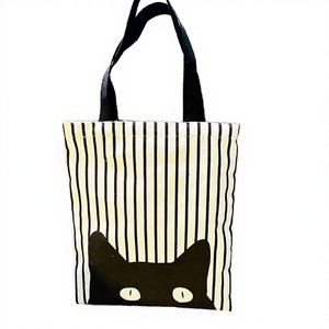 Sac fourre-tout en toile de coton personnalisé avec logo imprimé en couleur, fermeture éclair antivol, idéal pour les promotions, cadeaux, usage universitaire pour femmes - Product Image 4