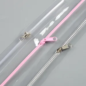 Wholesale Price Custom Color PVC Nylon Tooth Zipper For Makeup Bag