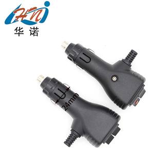 12V 24V voiture allume-cigare prise mâle Auto allume-cigare <span class=keywords><strong>adaptateur</strong></span> prise <span class=keywords><strong>Jack</strong></span> avec fusible 3-5A interrupteur marche/arrêt lumière rouge - Product Image 2