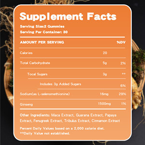 Gummies Jiaoming Ginseng Maca, extraits concentrés d'herbes pour soulager la <span class=keywords><strong>fatigue</strong></span> et soutenir l'énergie physique - Product Image 4