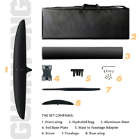GY1350 Mât en carbone et aluminium pour sports nautiques cerf-volant planche de kitesurf planche de surf planche de surf pompe à pagaie vers le bas ailes hydroptère