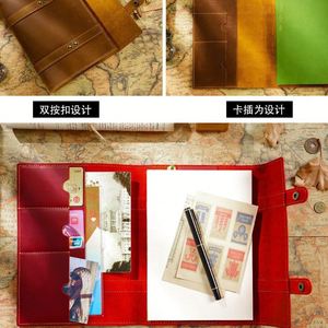 Cuaderno de Cuero Genuino Recargable A5 Hecho a Mano para Educación, Agencia de Viajes y Automoción, con Ranura para Tarjetas, Diario de Escritura - Product Image 6