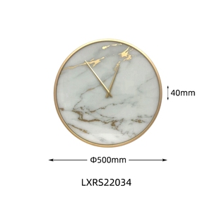 Horloge murale géante moderne en métal doré décorative avec logo personnalisé ART NEST, horloge à quartz à chiffres romains pour la maison, le salon - Product Image 1