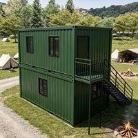 Bâtiment Modulaire Préfabriqué en Acier Empilable Style Mid-Century Modern pour Magasin, Café, Bar et Supérette