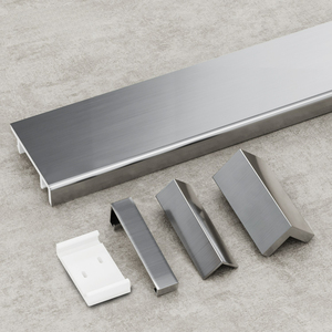 Plinthe moderne minimaliste aspect métal 60/80/100/120mm en acier inoxydable, fixation rapide par clips, bricolage <span class=keywords><strong>salle</strong></span> <span class=keywords><strong>de</strong></span> <span class=keywords><strong>bain</strong></span>/salon - Product Image 3