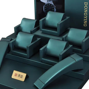 Factory Price Green Counter Window Display Tray Emerald Green Fiber Display for Jewelry Luxury <b>Watch</b> Store Display Rack - Product Image 3