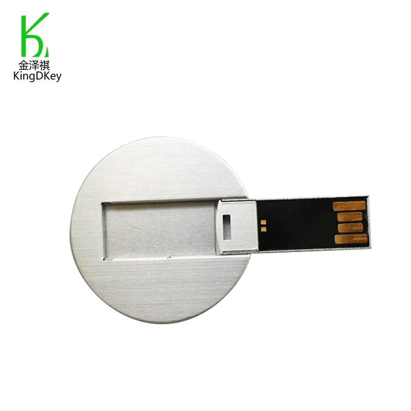 Clé USB ronde créative cadeau, support à mémoire Flash, pour carte de visite