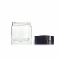 50ml 100ml 120ml 150ml 200ml 250ml 4oz 8oz récipient en plastique transparent pour animaux de compagnie pot alimentaire avec couvercle en plastique personnalisé couvercle en métal