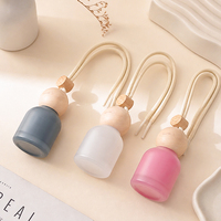 Diffuseur de parfum pour voiture en verre mat personnalisé avec couvercle, flacon vide de luxe pour diffuseur à bâtonnets, vente en gros