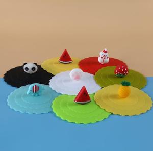 Tapas de silicona de dibujos animados personalizadas, <span class=keywords><strong>tapa</strong></span> de taza con sello hermético antipolvo, <span class=keywords><strong>tapa</strong></span> de cuenco, Glas Mit Deckel, Gel de sílice, tapas de café para bebidas de frutas - Product Image 6