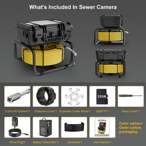100피트(30미터) 하수구 카메라 512Hz 자동 수평 조절 1080P 비디오 배관 스네이크 내시경 카메라 파이프라인 배수관 검사 카메라 - Product Image 6