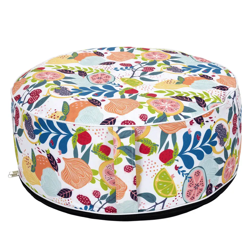 Outdoor Garden Inflatable Beach Chair Footstool Round Pouf Customize Design Fabric Modern Reach Chair