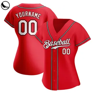 white and red fit dry sublimation blank 100 cotton adult full button mesh baby toys wholesale baseball jerseys