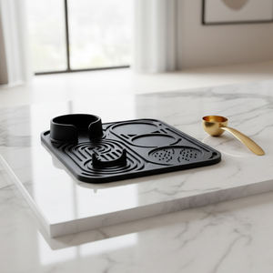 Tapis en silicone tout-en-un pour la préparation du café, grande surface résistante à la chaleur pour moulin à café, balance, filtre, filtre à café et cafetière - Product Image 4