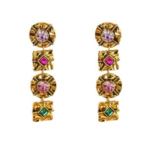 Pendientes Pequeños de Cristal con Incrustaciones de Cristal de Colores, Estilo Vintage, de Lujo, de Alta Calidad, Populares y Exagerados, para Mujer, Marca Evergreat - Product Image 6