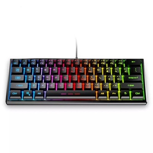 2025 Leadingplus personnalisé Potable 61 touches Mini Teclado Gamer ergonomique rvb USB fil ordinateur clavier de jeu - Product Image 1