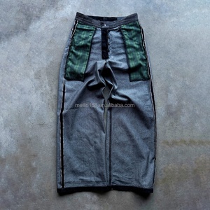 Jeans Premium Personalizados de Mezclilla Cruda Japonesa para Hombre, Diseño con Botones, Borde Rojo, 100% Algodón, Jeans Holgados de Mezclilla Cruda - Product Image 6