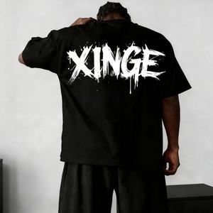 เสื้อยืดโอเวอร์ไซส์ผู้ชายสไตล์โกธิคเรโทรใหม่ปี 2026 ทรงบ็อกซี่ ผ้าโพลีเอสเตอร์ 100% รับผลิตตามแบบ OEM พร้อมสกรีนโลโก้ - Product Image 1