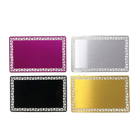 Cartes de visite en aluminium plaqué or 0,22 mm, gravées au laser, découpées, cartes métalliques 3D vierges pour cadeaux publicitaires